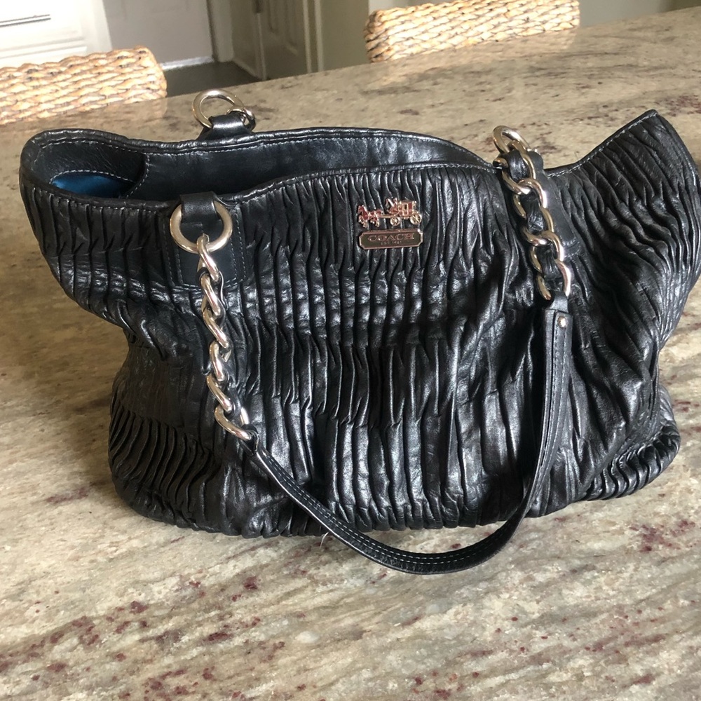Black Leather Coach purse